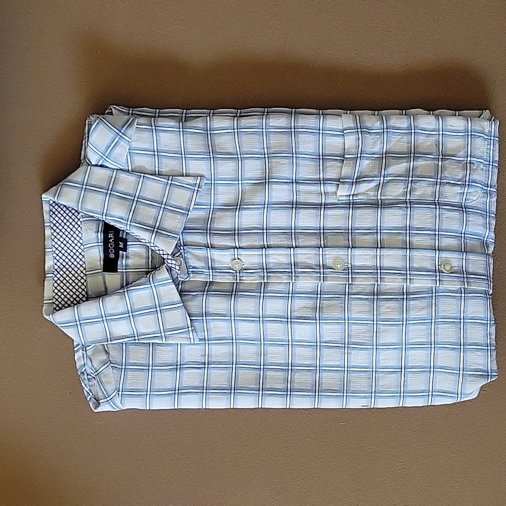 Mens Bogari medium button down S/S. Always dry cleaned and taken care of!